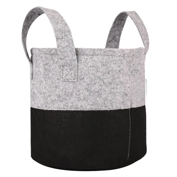 HYK_MART_Geo_Fabric_Grow_Bags_UV_Treated_Gardening_Cotton_Pots_Terrace_Indoor_Outdoor_Home_Balcony_Nursery_Leafy_Vegetable_Fruits_and_Flower_(Black_&_Grey_Round