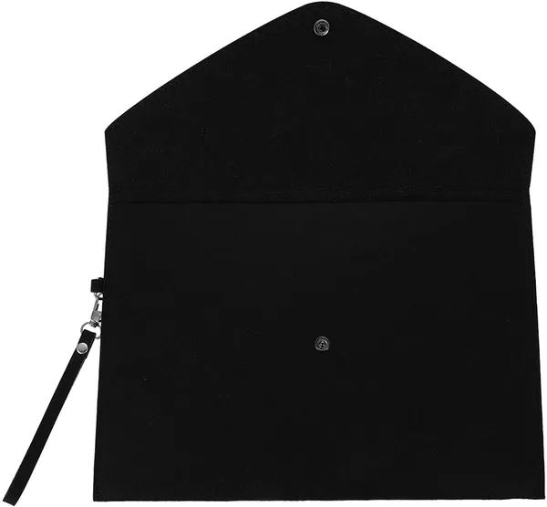 HYK_MART_Felt_Document_Folders_-_Portable_A4_Envelope_File_Holder_with_Button_Closure_for_Office,_School,_Stationery_Tools_Organization,34x24cm_(_Black_)