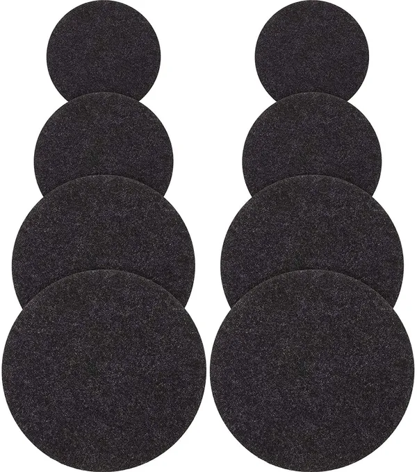 HYK_MART_Plant_Pot_Coaster_Mat_-_Reversible_Waterproof_Round_Absorbent_Felt_Fabric_Plant_Pad_for_Gardening_Indoor_and_Outdoor_Pots_4/6/8/10_Inch_(Dark_Grey,_20_Pieces)