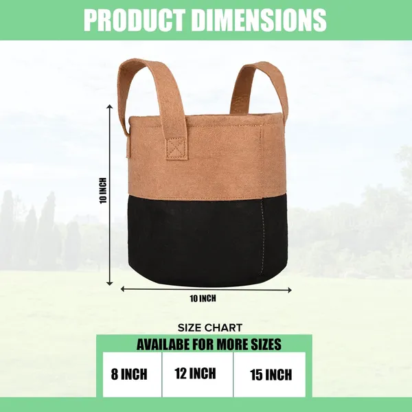 HYK_MART__Premium_Geo_Fabric_Grow_Bags_(_Camel_/_Black_)