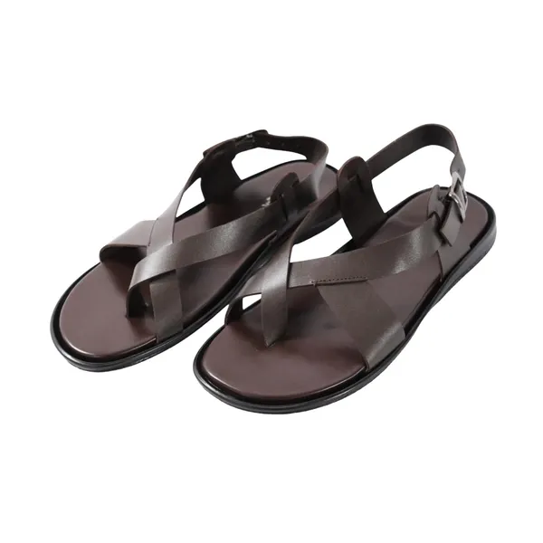 Brown_Genuine_Leather_Comfortable_Casual_Outdoor_Open_Footwear_With_Cushioned_Footbed_Durable_Non_Slip_Sole_Sandals