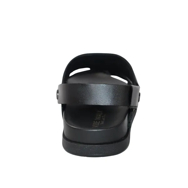 Black_Faux_Leather_Stylish_Comfortable_Casual_Outdoor_Open_Footwear_With_Cushioned_Footbed_Lightweight_Non_Slip_Sole_Sandals