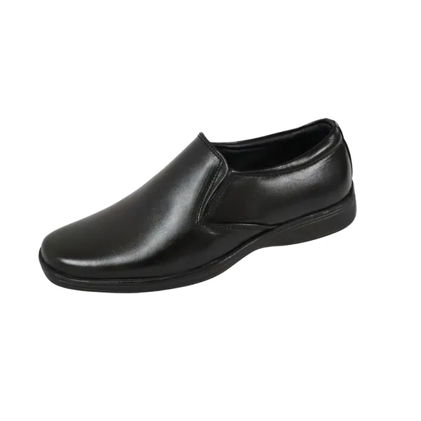 Black_Faux_Leather_Thong_Comfortable_Open_Slippers_With_Cushioned_Footbed_Lightweight_Casual_Chappal_Shoes