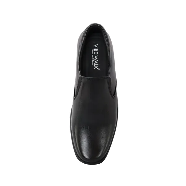 Black_Faux_Leather_Thong_Comfortable_Open_Slippers_With_Cushioned_Footbed_Lightweight_Casual_Chappal_Shoes