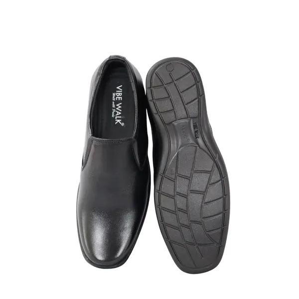 Black_Faux_Leather_Thong_Comfortable_Open_Slippers_With_Cushioned_Footbed_Lightweight_Casual_Chappal_Shoes