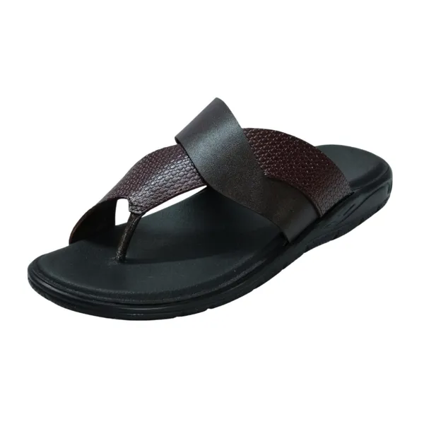 Brown_Faux_Leather_Casual_Fashion_Comfortable_Open_Footwear_With_Cushioned_Footbed_Lightweight_Non_Slip_Sole_Sandals