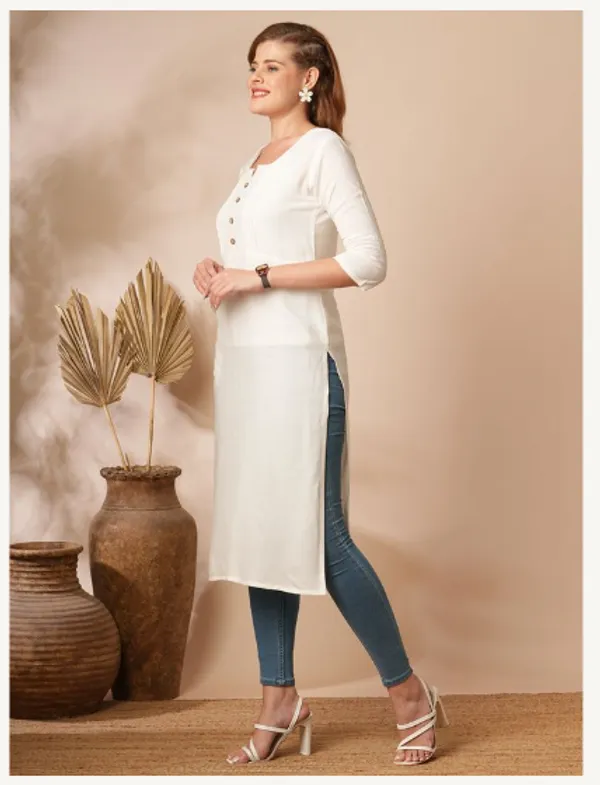 White_Cotton_Rayon_Premium_Snowdrop_Kurti_For_Women