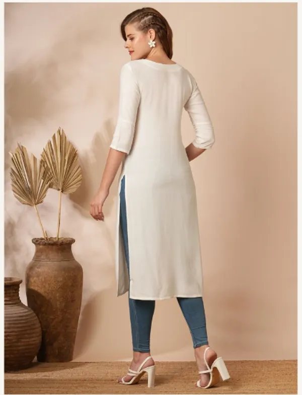 White_Cotton_Rayon_Premium_Snowdrop_Kurti_For_Women