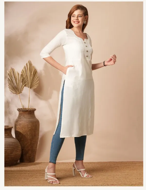 White_Cotton_Rayon_Premium_Snowdrop_Kurti_For_Women
