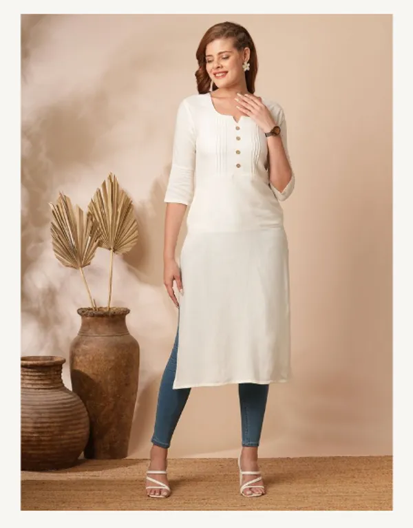 White_Cotton_Rayon_Premium_Snowdrop_Kurti_For_Women