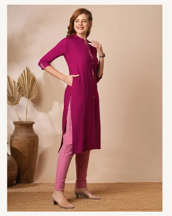 Magenta_Cotton_Rayon_Premium_Snow_Bell_Kurti_For_Women