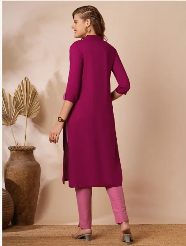 Magenta_Cotton_Rayon_Premium_Snow_Bell_Kurti_For_Women