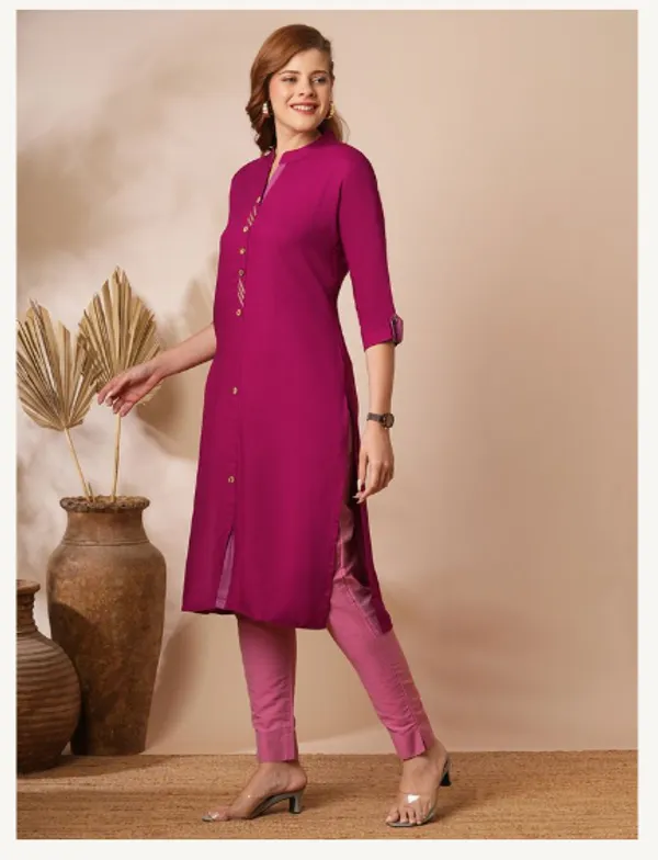 Magenta_Cotton_Rayon_Premium_Snow_Bell_Kurti_For_Women