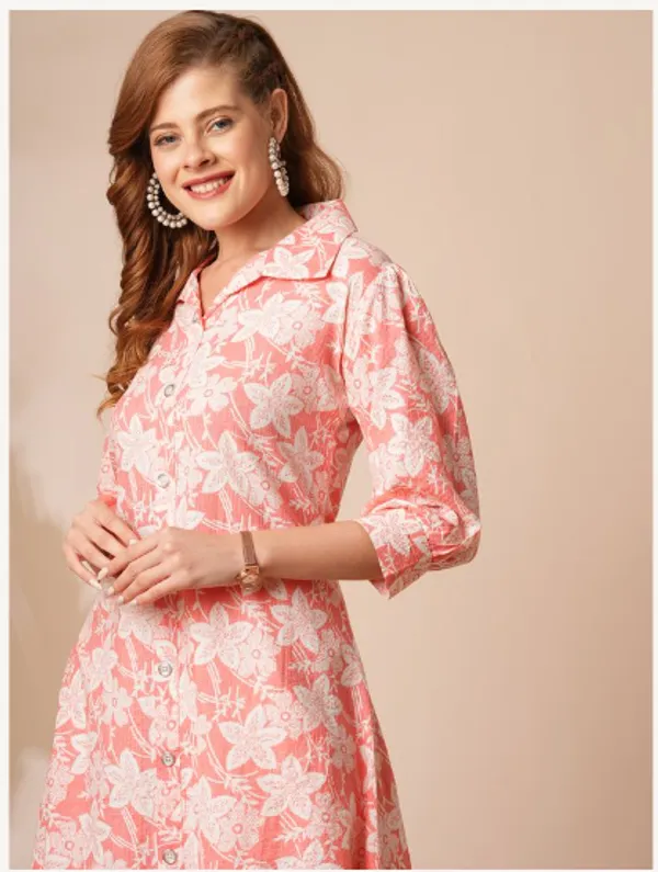 Pink_And_White_Cotton_Blend_Premium_Rose_Dress_For_Women