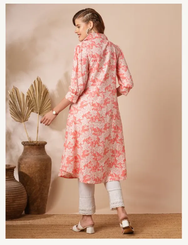 Pink_And_White_Cotton_Blend_Premium_Rose_Dress_For_Women
