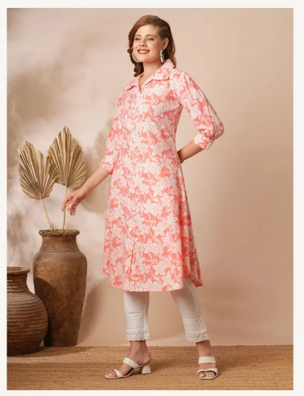 Pink_And_White_Cotton_Blend_Premium_Rose_Dress_For_Women