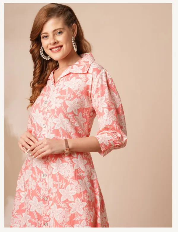Pink_And_White_Cotton_Blend_Premium_Rose_Dress_For_Women