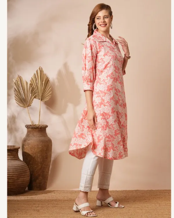Pink_And_White_Cotton_Blend_Premium_Rose_Dress_For_Women