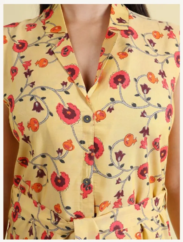 Yellow_Silk_Blend_Premium_Nyika_Dress_For_Women