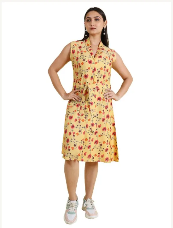 Yellow_Silk_Blend_Premium_Nyika_Dress_For_Women