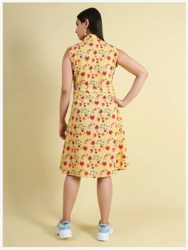 Yellow_Silk_Blend_Premium_Nyika_Dress_For_Women