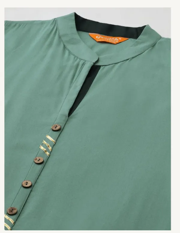 Green_Cotton_Rayon_Premium_Snow_Bell_Kurti_For_Women