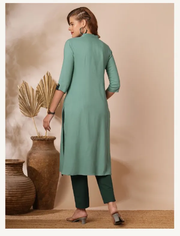 Green_Cotton_Rayon_Premium_Snow_Bell_Kurti_For_Women
