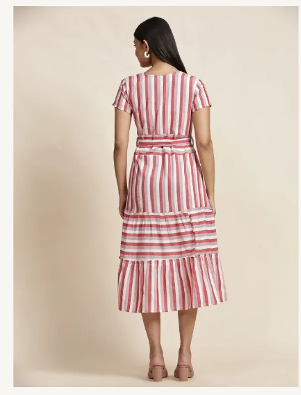 Red_And_White_Cotton_Blend_Premium_Tina_Dress_For_Women