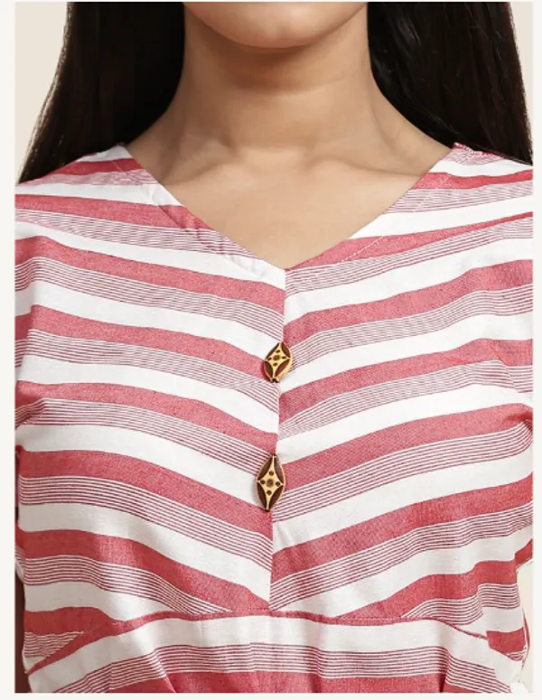 Red_And_White_Cotton_Blend_Premium_Tina_Dress_For_Women