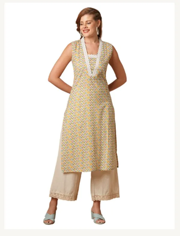 Beige_Cotton_Blend_Premium_Sana_Kurti_Set_For_Women