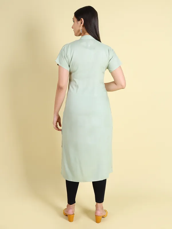 Green_Cotton_Rayon_Premium_Snowshine_Kurti_For_Women
