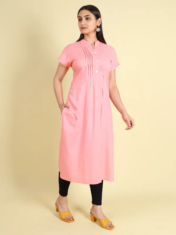 Pink_Cotton_Rayon_Premium_Snowshine_Kurti_For_Women
