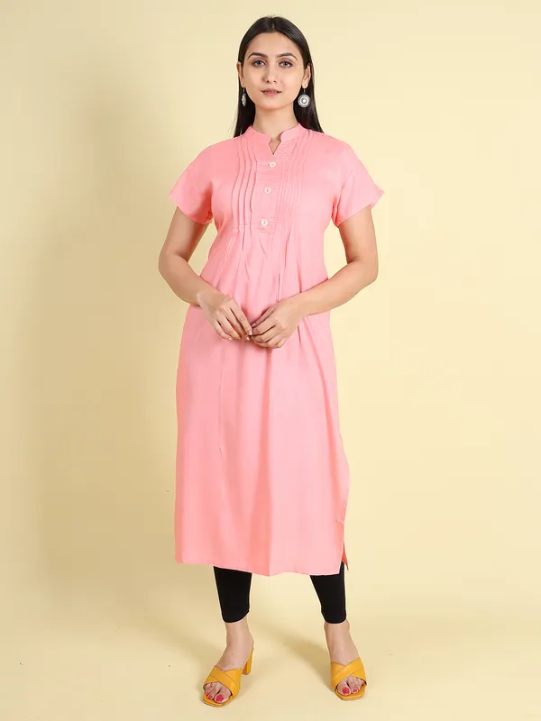 Pink_Cotton_Rayon_Premium_Snowshine_Kurti_For_Women