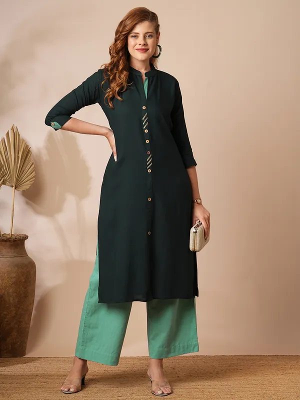 Dark_Blue_Cotton_Rayon_Premium_Snow_Bell_Kurti_For_Women