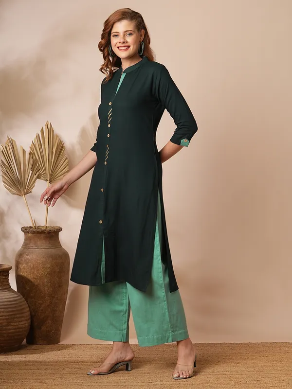 Dark_Blue_Cotton_Rayon_Premium_Snow_Bell_Kurti_For_Women