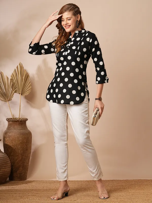 Black_Cotton_Blend_Premium_Divya_Top_For_Women