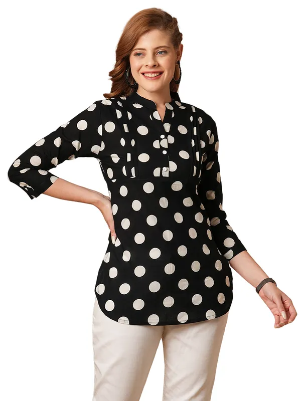 Black_Cotton_Blend_Premium_Divya_Top_For_Women