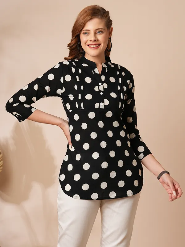 Black_Cotton_Blend_Premium_Divya_Top_For_Women