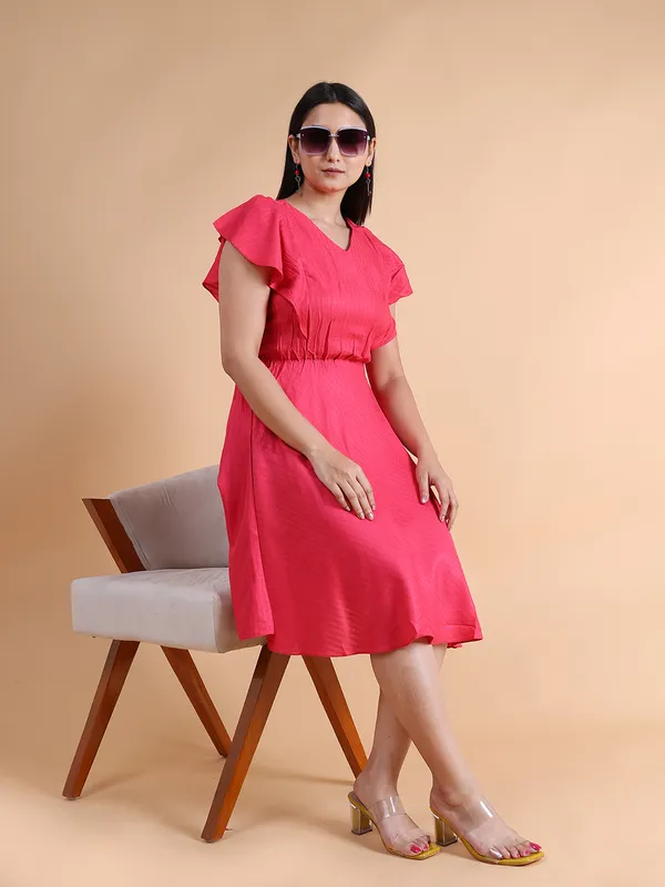 Red_Viscose_Rayon_Premium_Chilli_Dress_For_Women