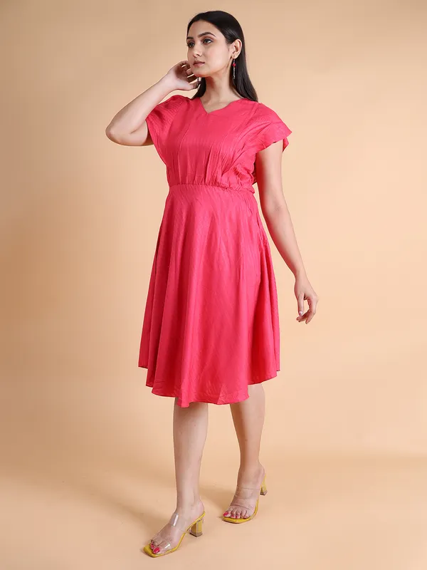 Red_Viscose_Rayon_Premium_Chilli_Dress_For_Women