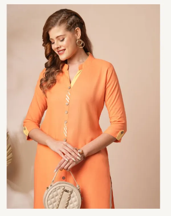 Orange_Cotton_Rayon_Premium_Snow_Bell_Kurti_For_Women