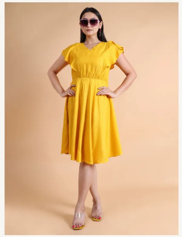 Yellow_Viscose_Rayon_Premium_Chilli_Dress_For_Women