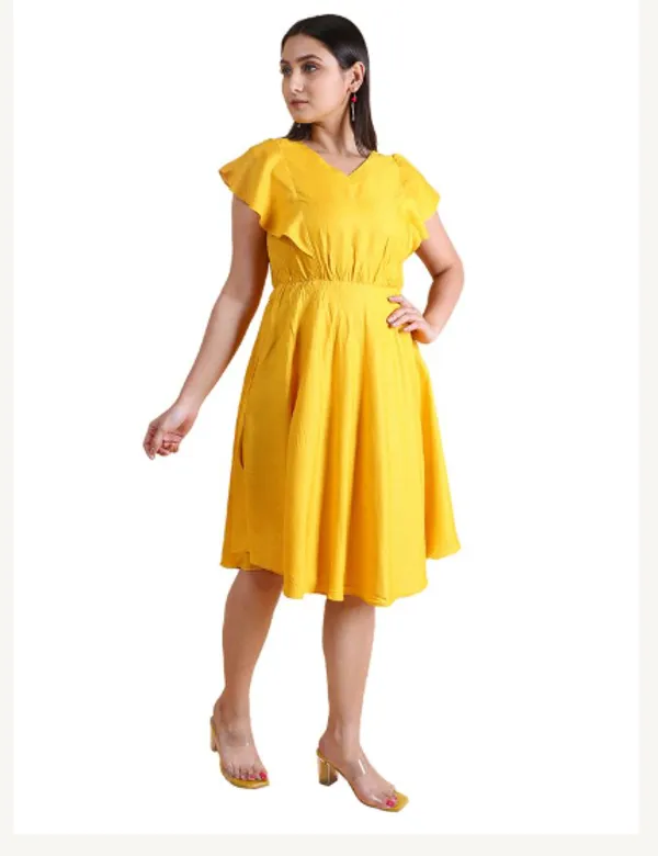 Yellow_Viscose_Rayon_Premium_Chilli_Dress_For_Women