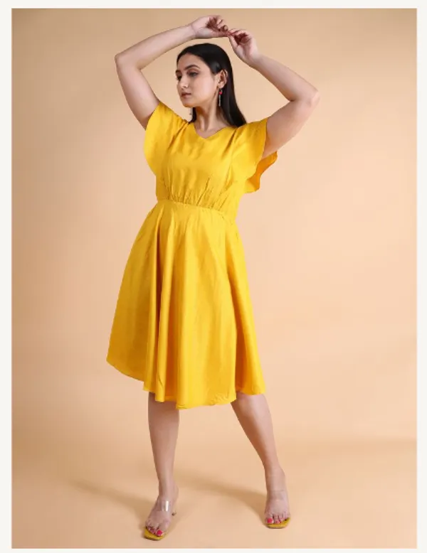 Yellow_Viscose_Rayon_Premium_Chilli_Dress_For_Women