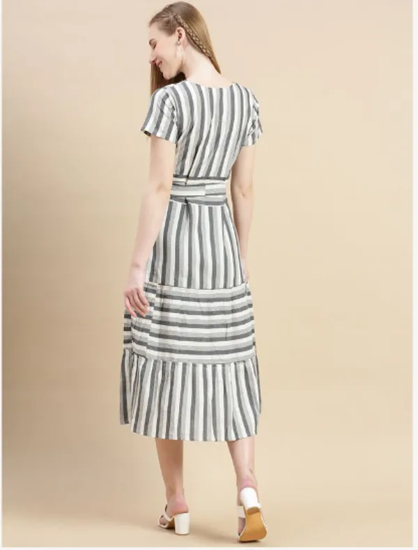 Grey_And_White_Cotton_Blend_Premium_Tina_Dress_For_Women