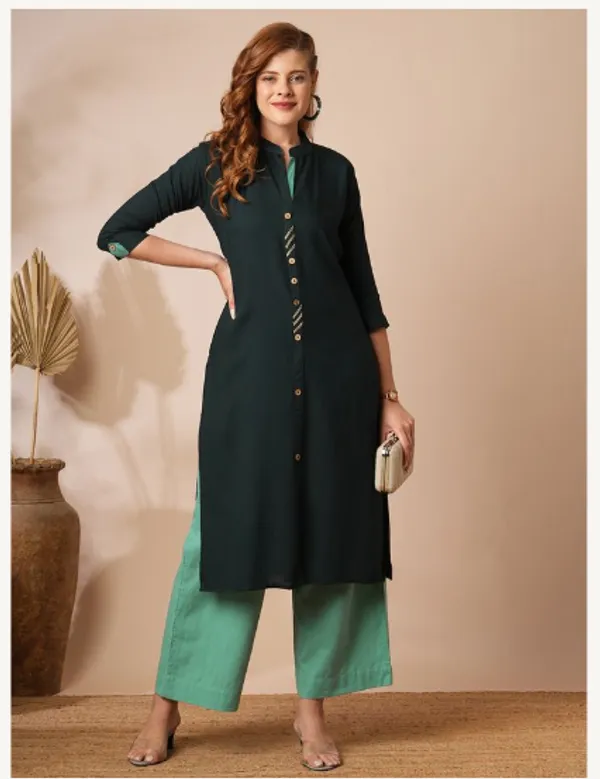 Dark_Blue_Cotton_Rayon_Premium_Snow_Bell_Kurti_For_Women