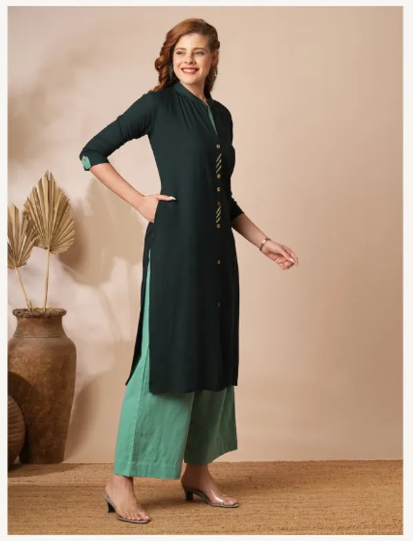 Dark_Blue_Cotton_Rayon_Premium_Snow_Bell_Kurti_For_Women