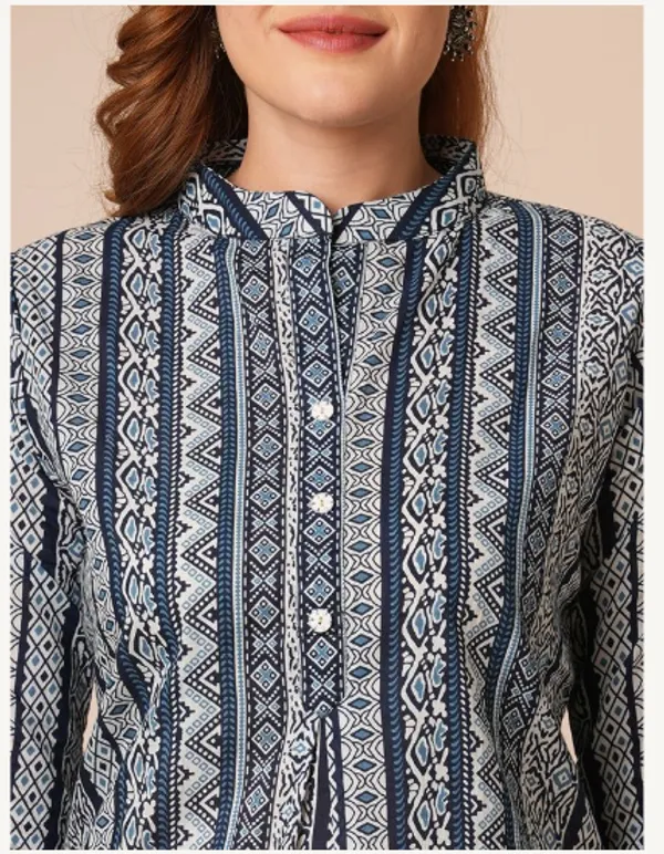 Dark_Blue_Cotton_Blend_Premium_Divya_Top_For_Women