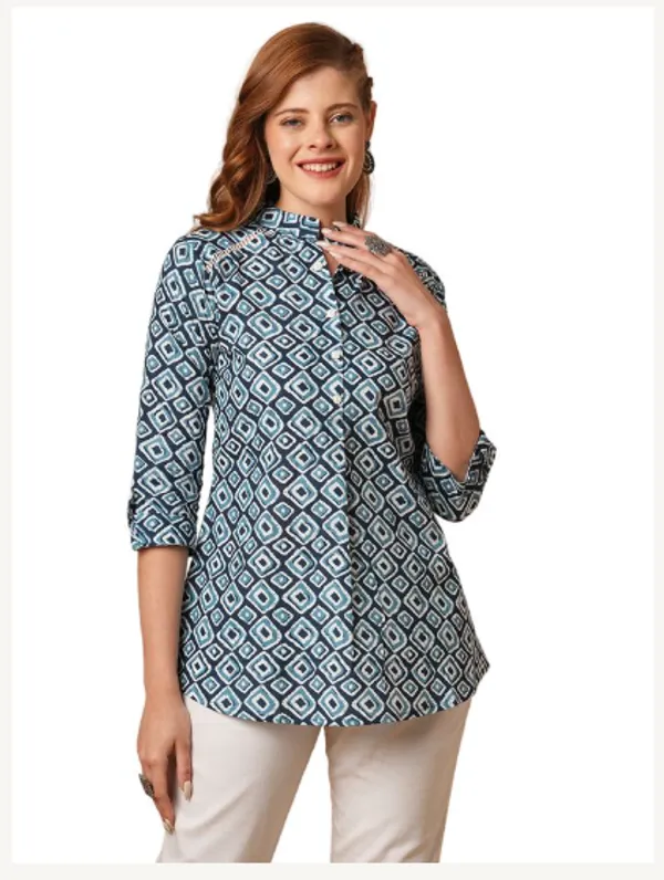 Blue_Cotton_Blend_Premium_Divya_Top_For_Women