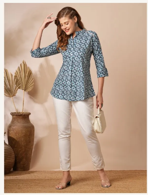 Blue_Cotton_Blend_Premium_Divya_Top_For_Women